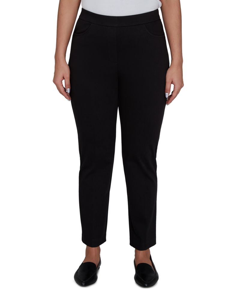 Women's Travel Advisory Pull-On Short-Length Knit Twill Pants