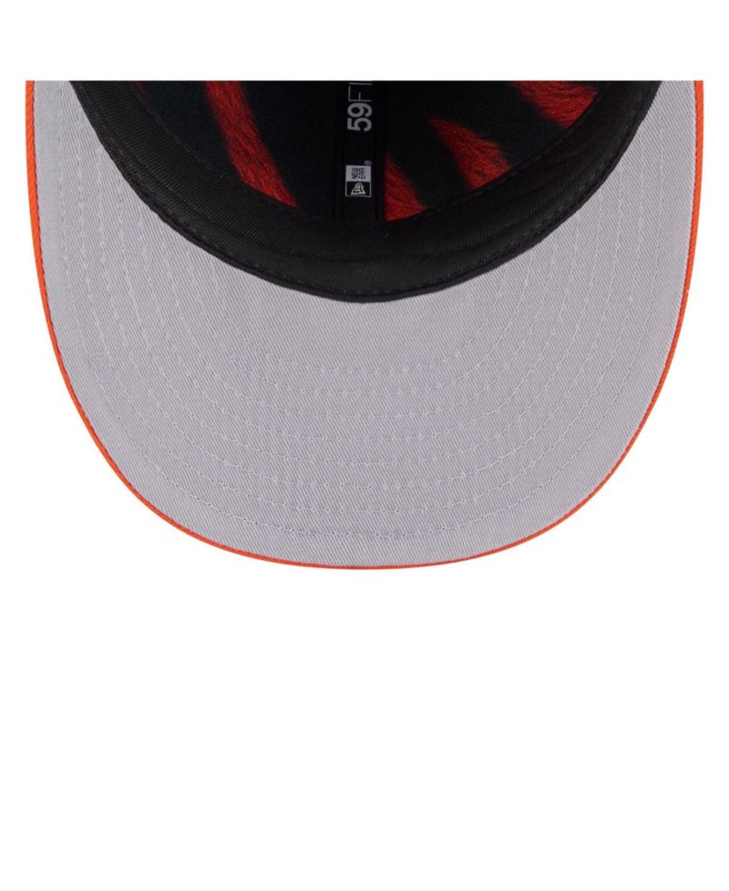 Men's Black/Orange Cincinnati Bengals 2026 NFL Draft Pre-Curved 59FIFTY Fitted Hat