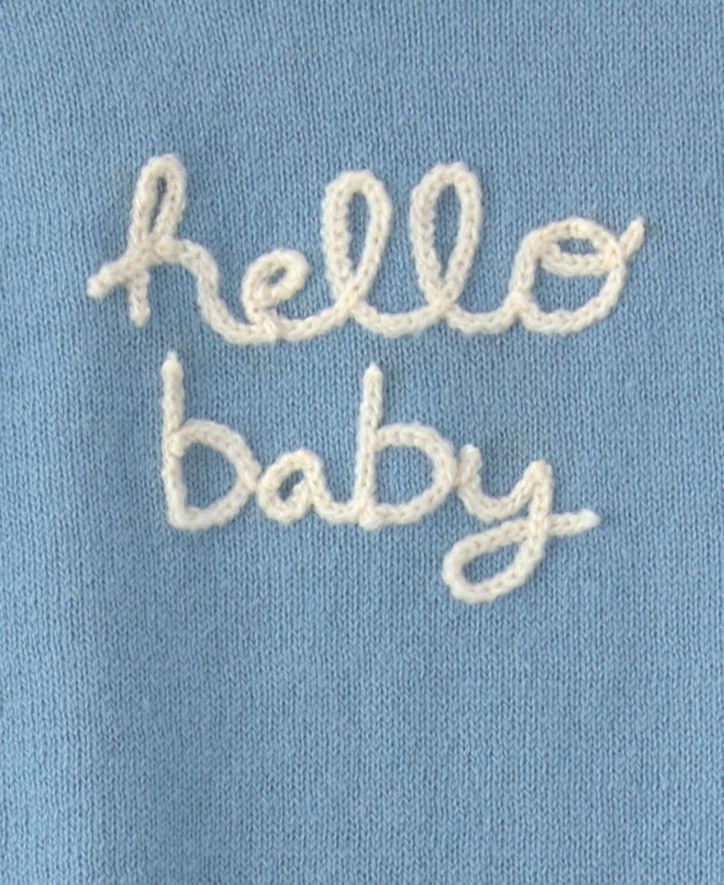 Baby Boys' Hello Baby Graphic Long-Sleeve Top and Pants, 2-Piece Set