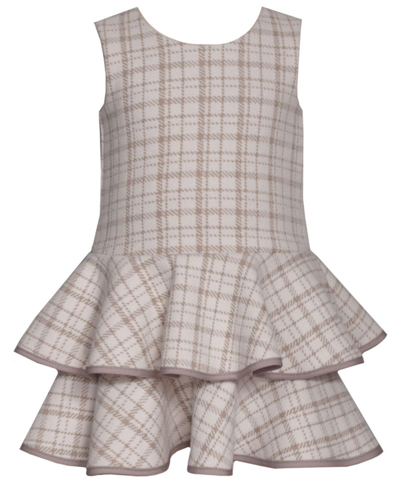 Baby Girls' Tiered Plaid Jacket and Dress, 2-Piece Set