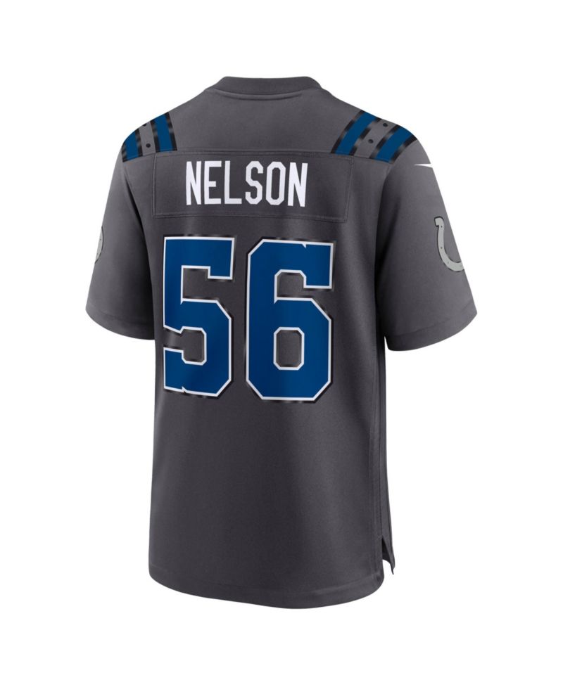 Men's Quenton Nelson Anthracite Indianapolis Colts 2026 Rivalries Collection Game Jersey