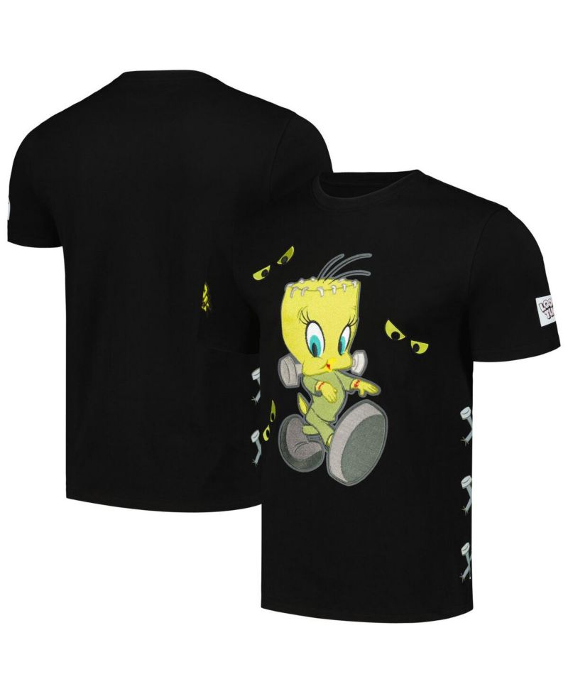 Men's and Women's Black Looney Tunes Franken Tweety T-Shirt