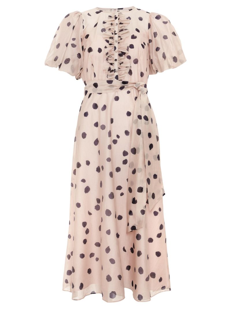 Women's Nicola Ruffle-Front Midi Dress