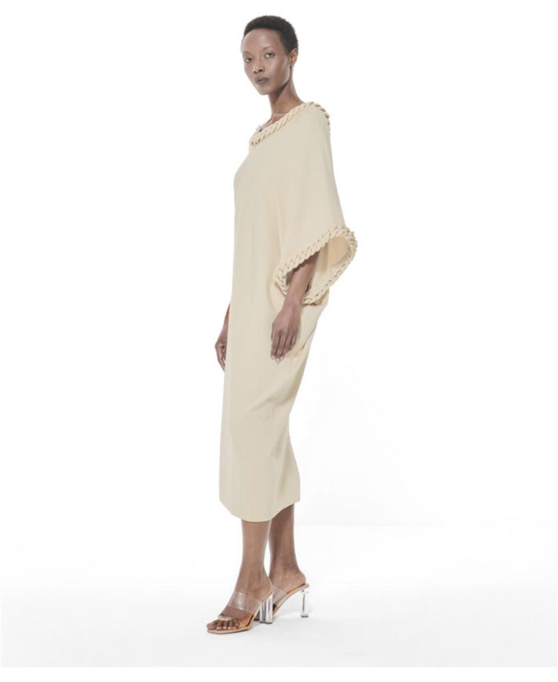 Women's Chain-Detail Knit Asymmetric Dress