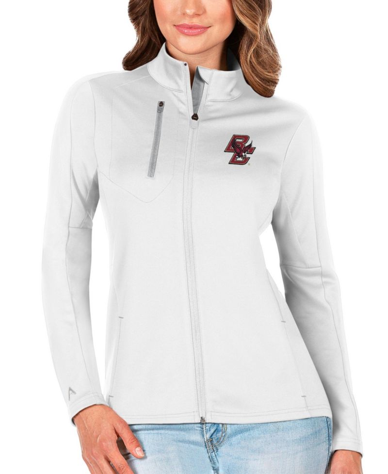Women's White/Silver Boston College Eagles Generation Full-Zip Jacket