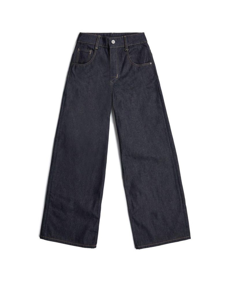 Women's Skater Long Pocket High Loose Jeans