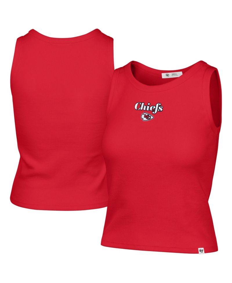 Women's Kansas City Chiefs Cropped Ribbed Tank Top