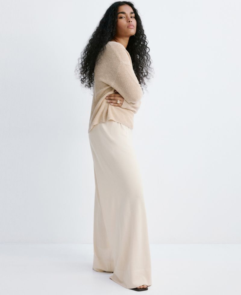Women's Elastic Waist Straight-Fit Pants