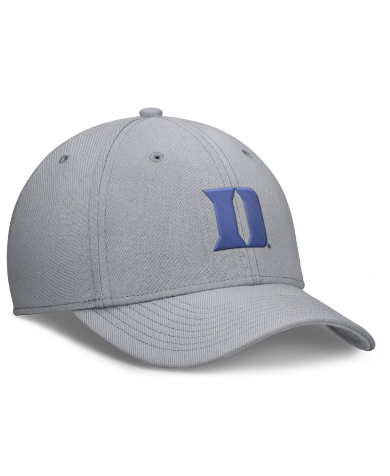 Men's Gray Duke Blue Devils Rise SwooshFlex Dri-FIT Hat