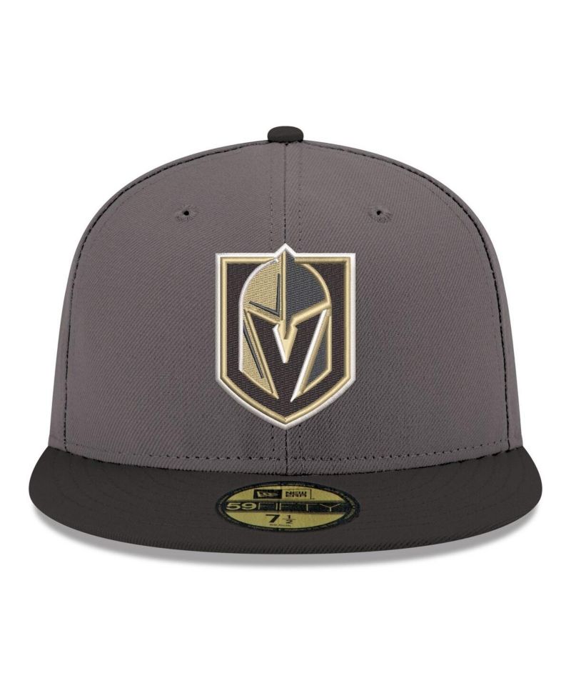 Men's Gray Vegas Golden Knights Core Logo Two-Tone 59FIFTY Fitted Hat