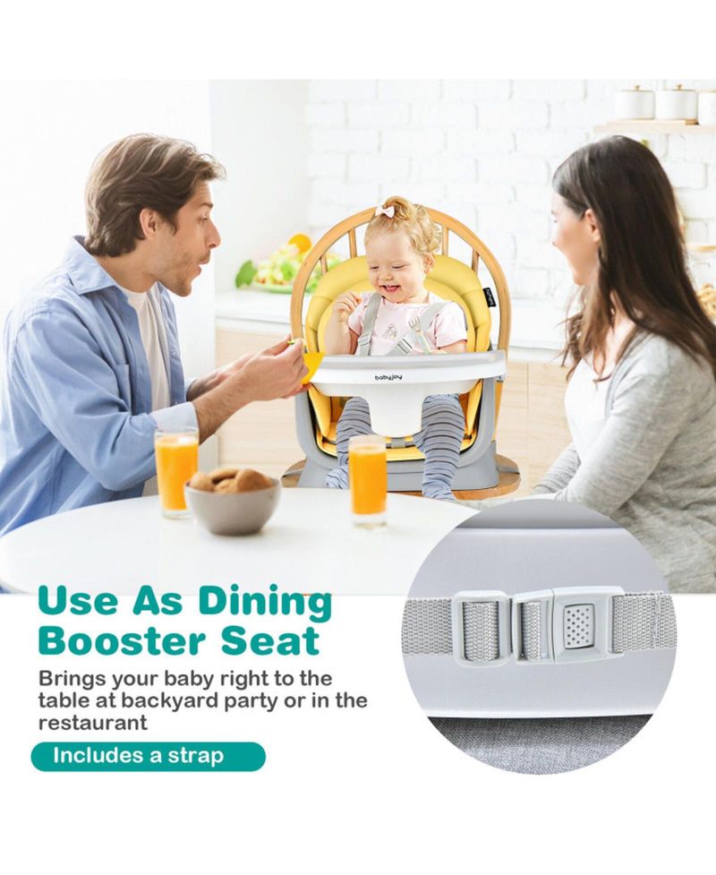 Baby 6-in-1 Convertible Baby High Chair with Adjustable Tray