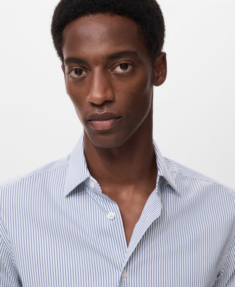 Men's Regular-Fit Striped Cotton Shirt