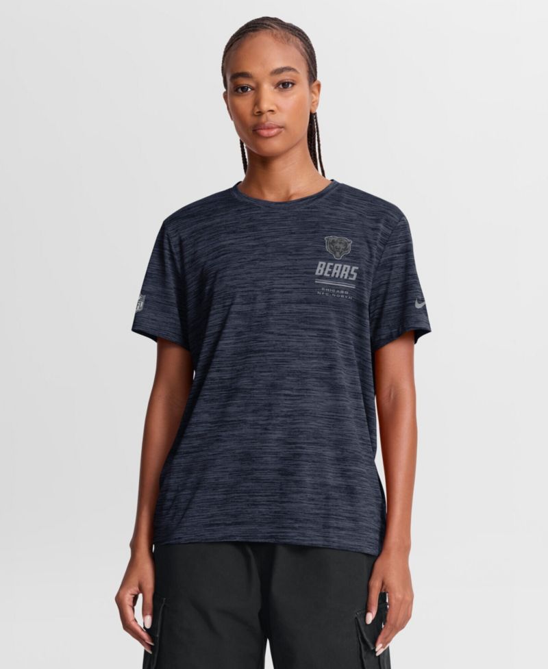 Women's Navy Chicago Bears Sideline Velocity Dri-FIT T-Shirt