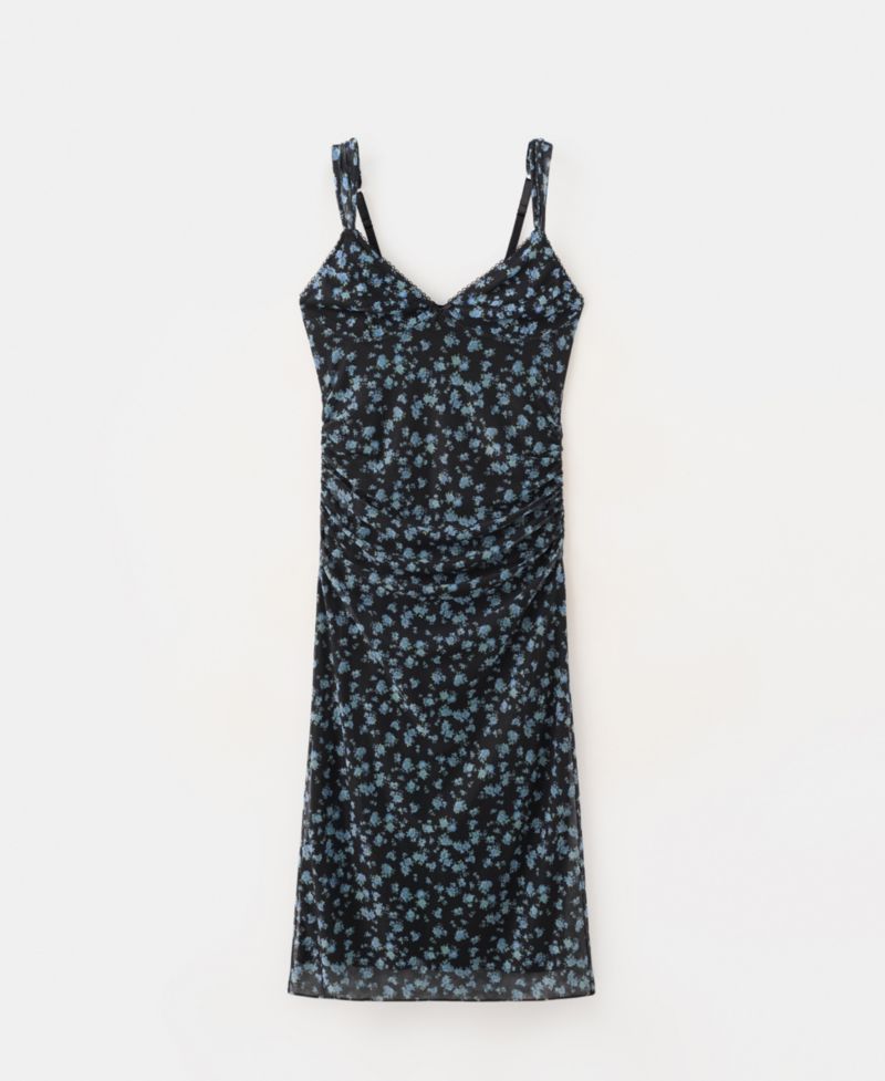 Women's Floral Print Tulle Dress