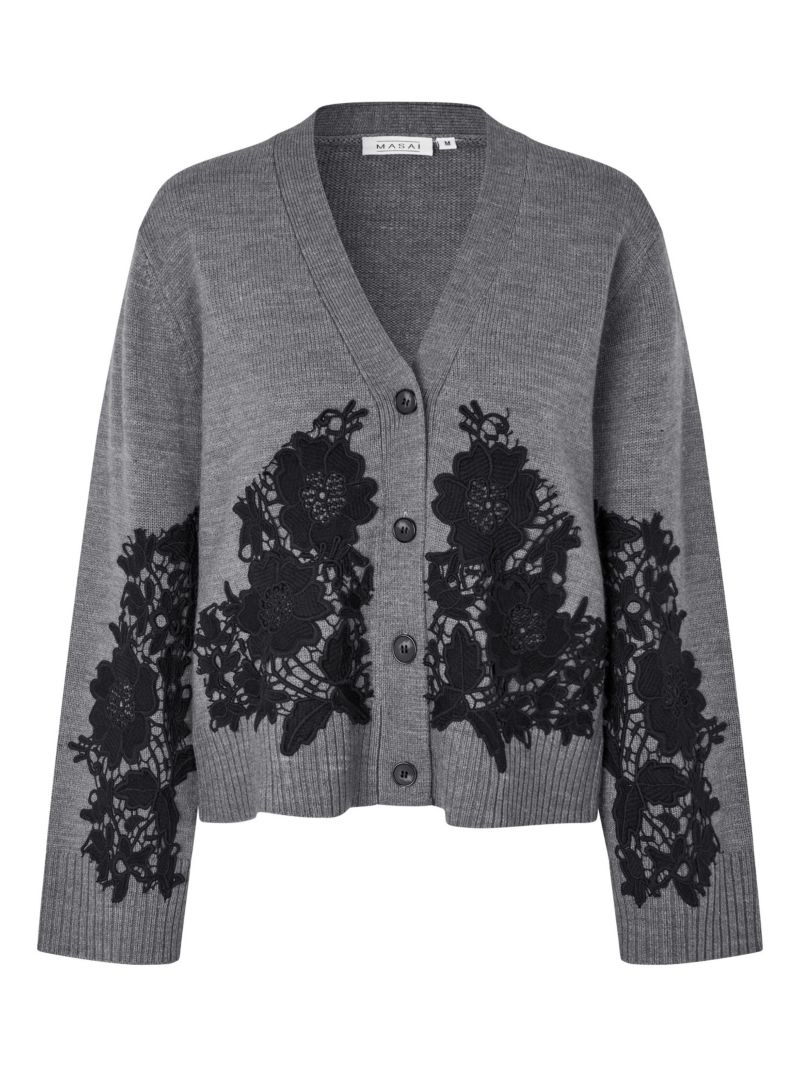 Women's Maleviane Floral Applique Cardigan