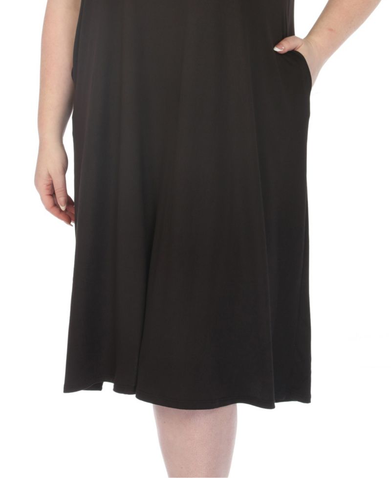 Plus Size Tee Swing Midi Dress