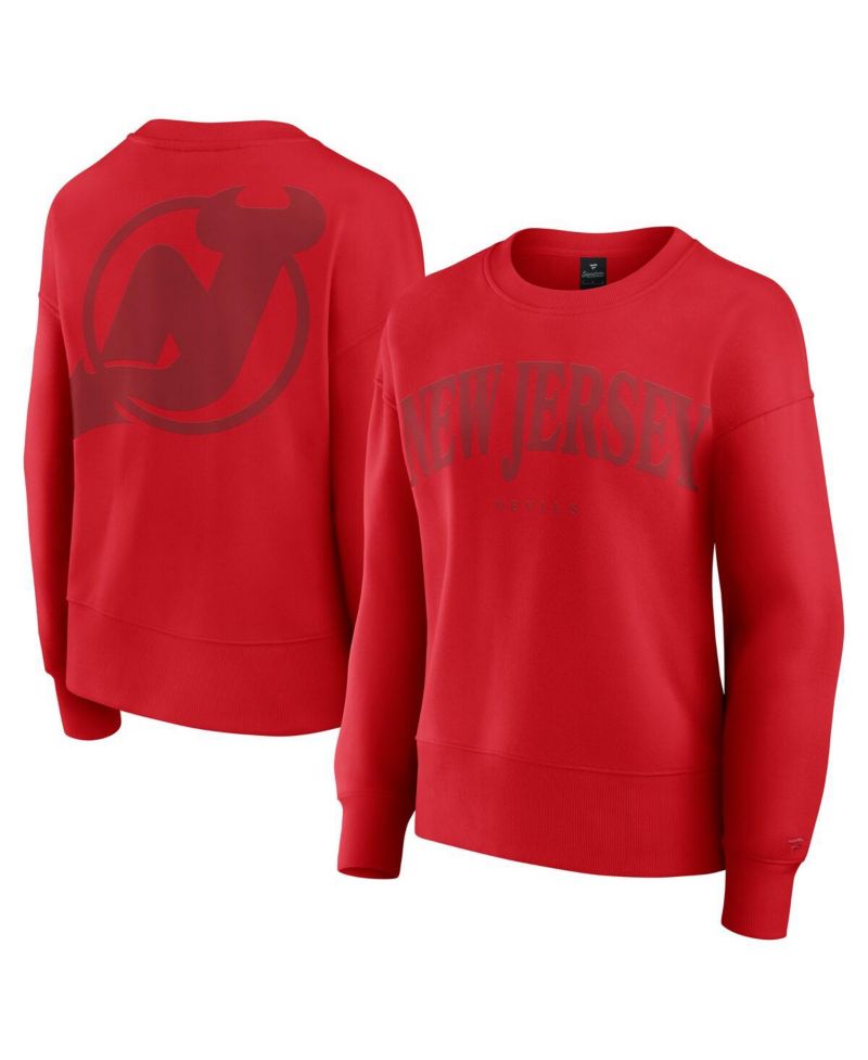 Women's Red New Jersey Devils Elements Flow Pullover Sweatshirt