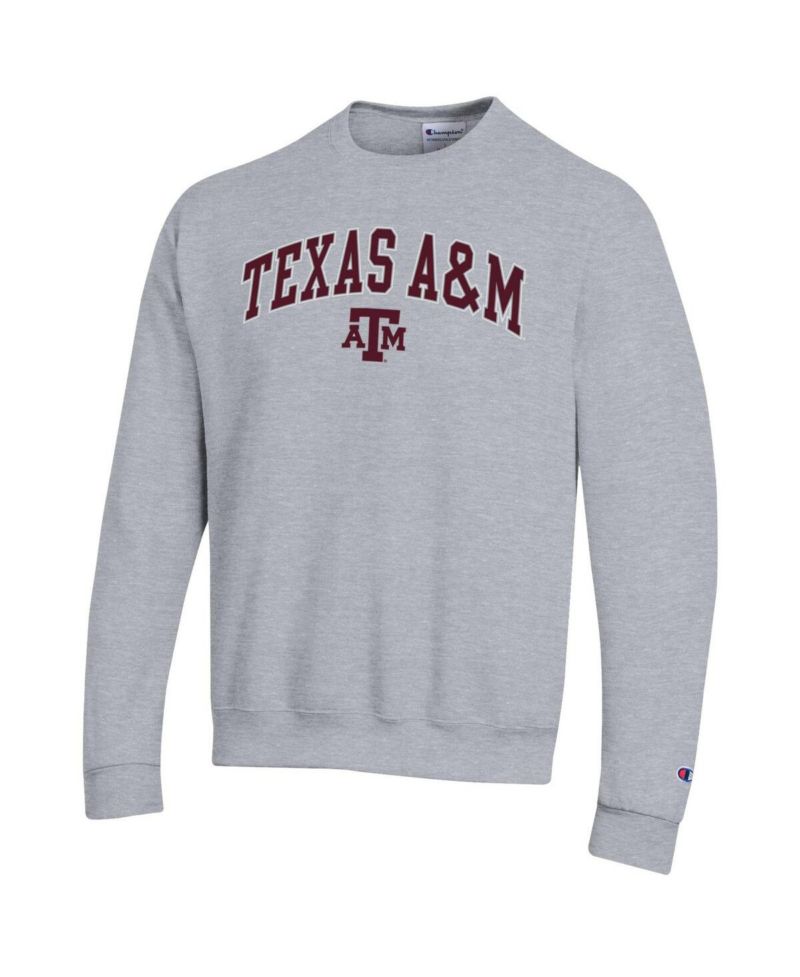 Men's Champion Maroon Texas A&M Aggies Arch Over Logo Pullover Sweatshirt