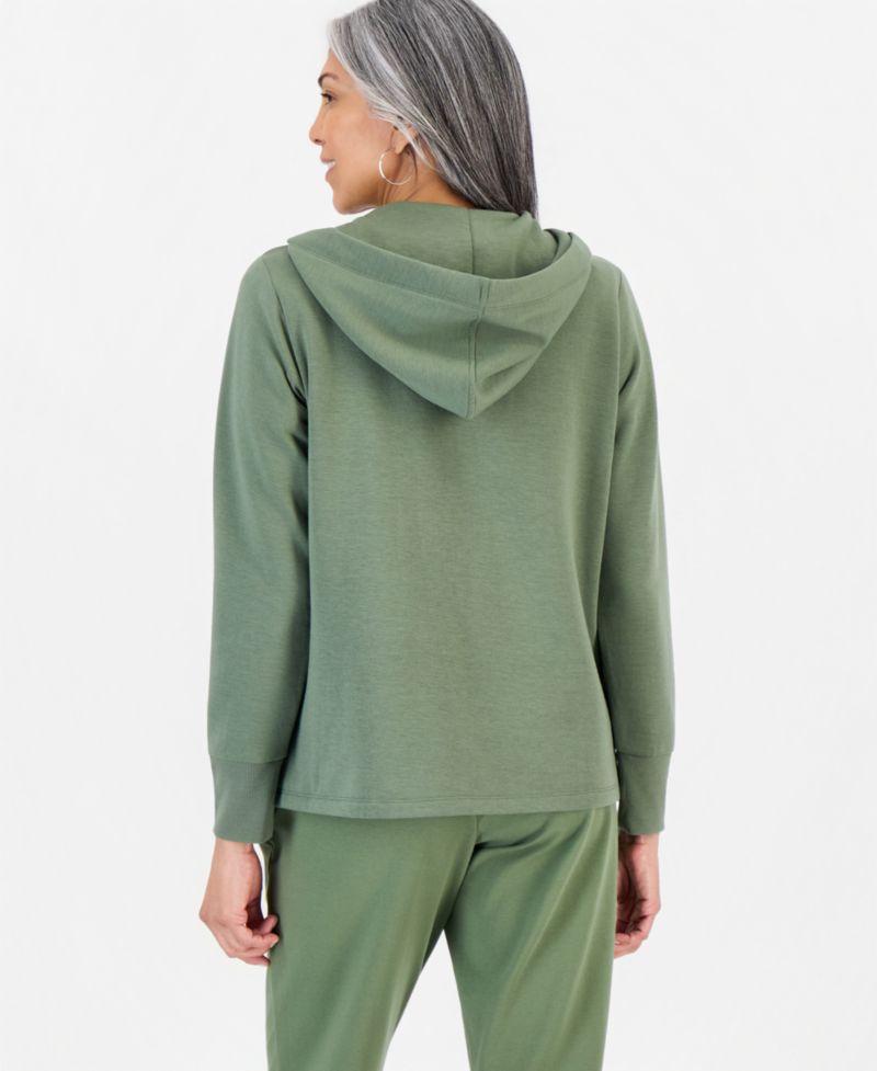 Petite LuxLounge Fleece Hooded Sweatshirt