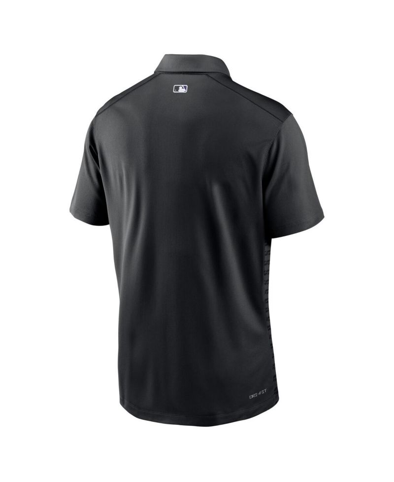 Men's Black Colorado Rockies Authentic Collection Victory Performance Polo Shirt