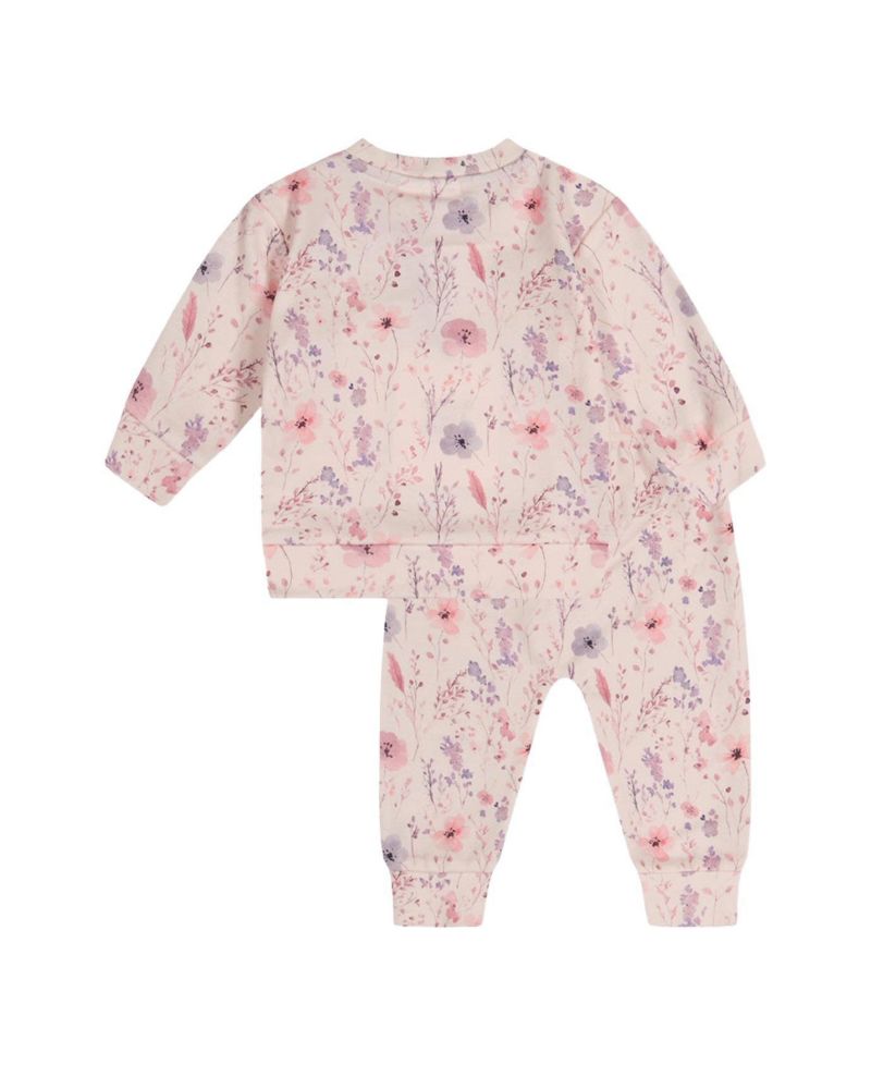 Baby Girls Cotton Pants and Top Set Printed Flowers
