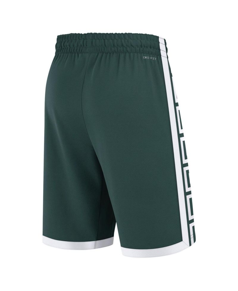 Men's Green Michigan State Spartans Road Replica Performance Basketball Shorts