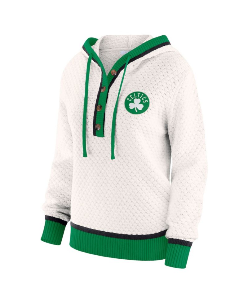 Women's Cream Boston Celtics Plus Size Hoodie