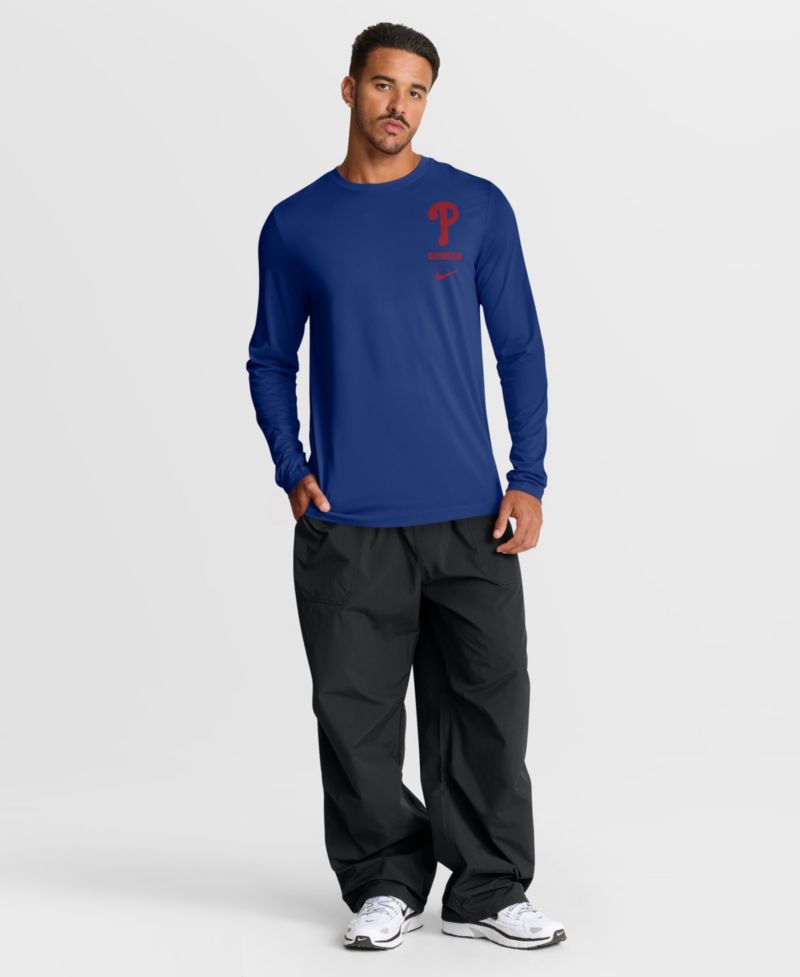 Men's Royal Philadelphia Phillies 2-Hit Legend Dri-FIT Long Sleeve T-Shirt