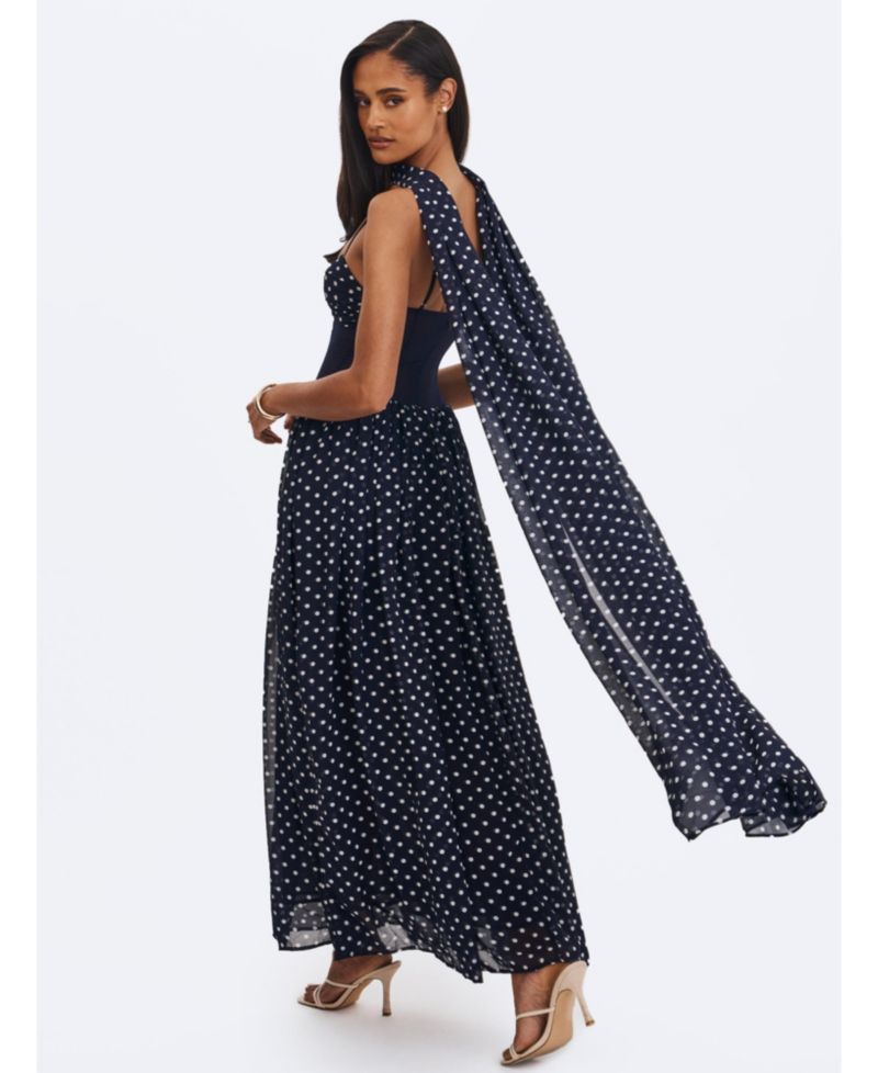 Women's Juliette Polka Dot Chiffon Maxi Dress