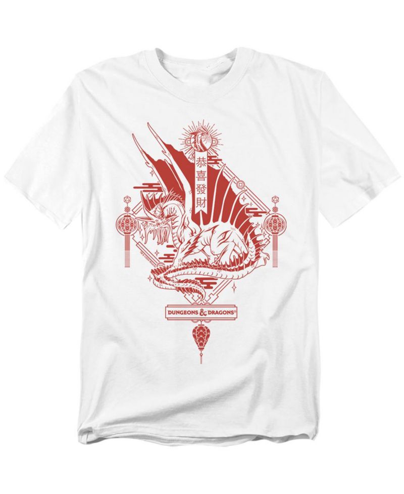 Men's Dungeons And Dragons Year Of The Dragon Red Lantern T-Shirt