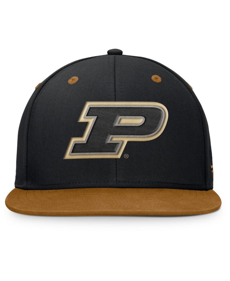 Men's Black/Brown Purdue Boilermakers NoBo Fitted Hat