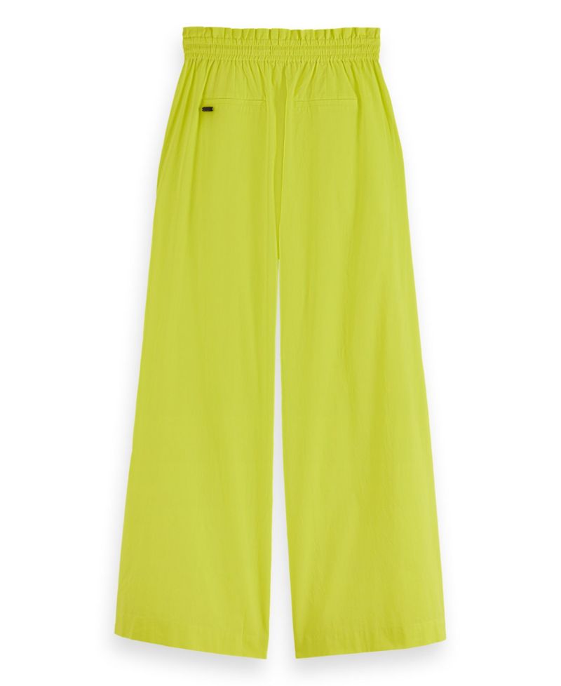 Women's Cotton Voile High-Rise Wide-Leg Pull On Pants