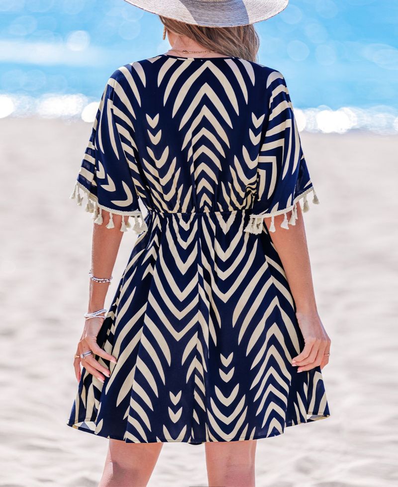Women's Tropic Oasis Abstract Mini Beach Dress
