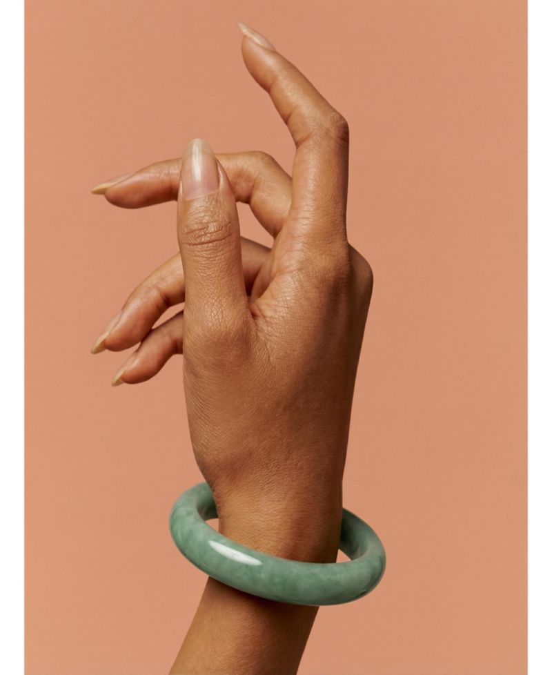 Tennis Opaque Jade-Green Gemstone Bangle