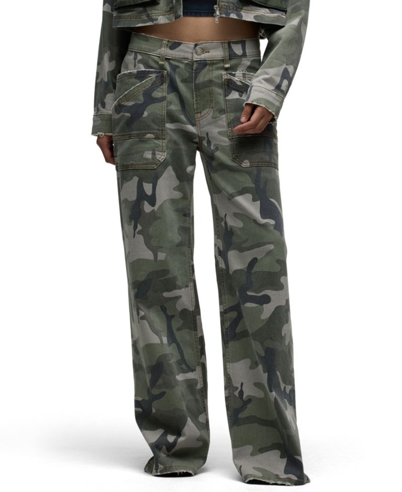 Women's Rylee Camo Wide-Leg Low-Rise Pants