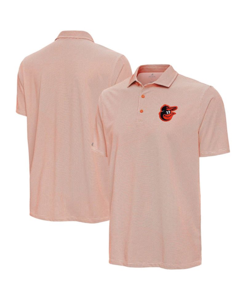 Men's Orange/White Baltimore Orioles Pave Polo Shirt