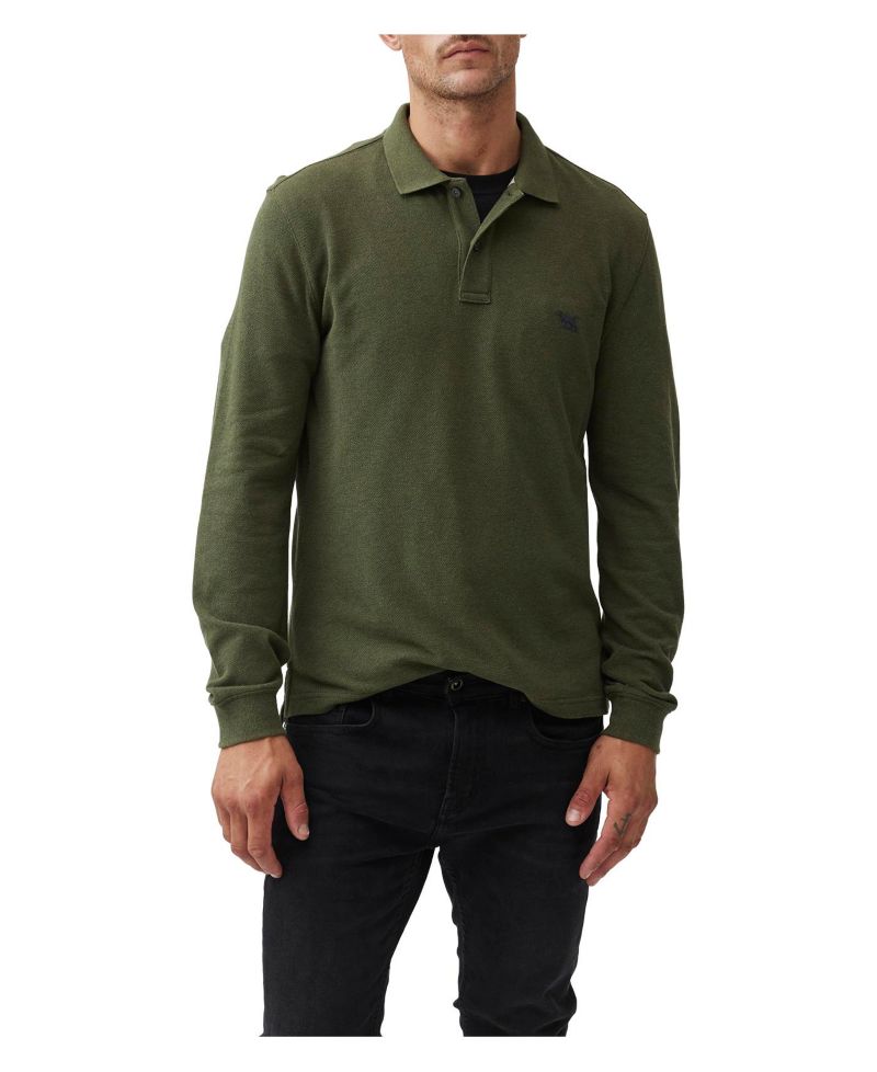 Men's Long Sleeves Gunn Cotton Polo Shirts