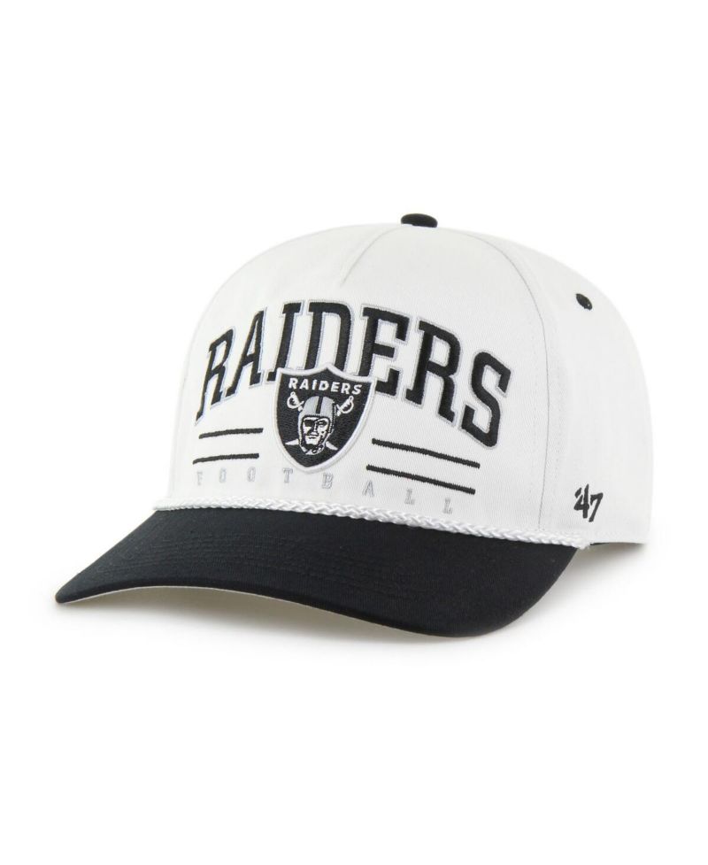 Men's White/Black Las Vegas Raiders Roscoe Two-Toned Hitch Adjustable Hat