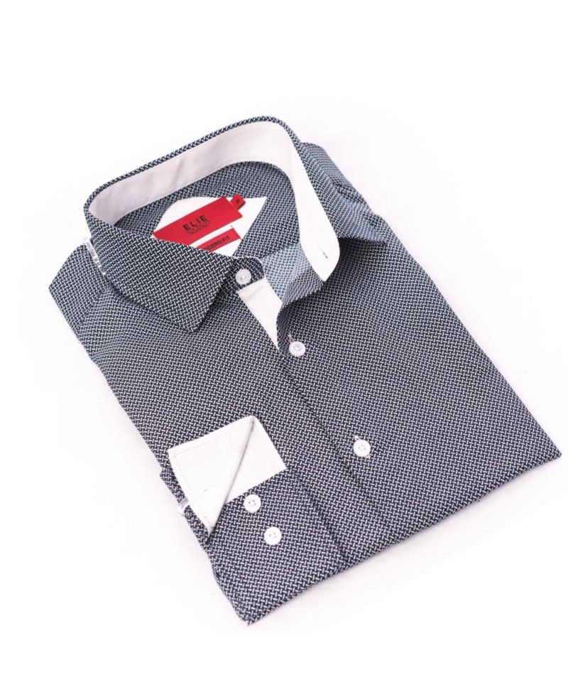 Little Boys Black Button-Down Slim Fit Shirt