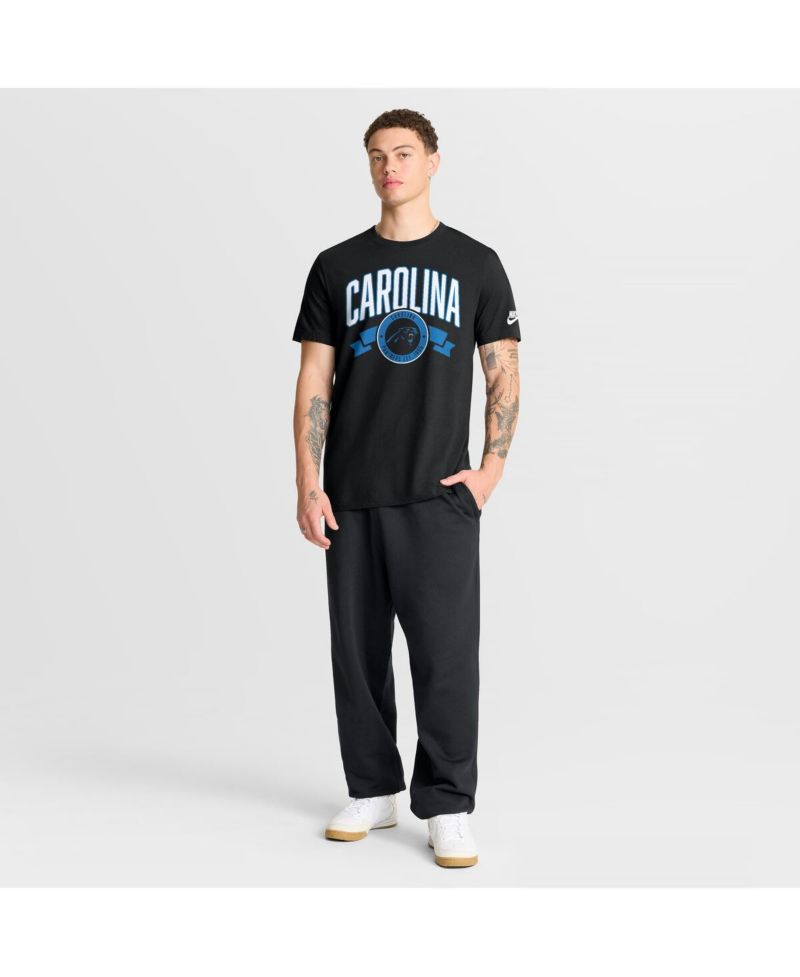 Men's Black Carolina Panthers Rewind Front and Back Hit Essential T-Shirt
