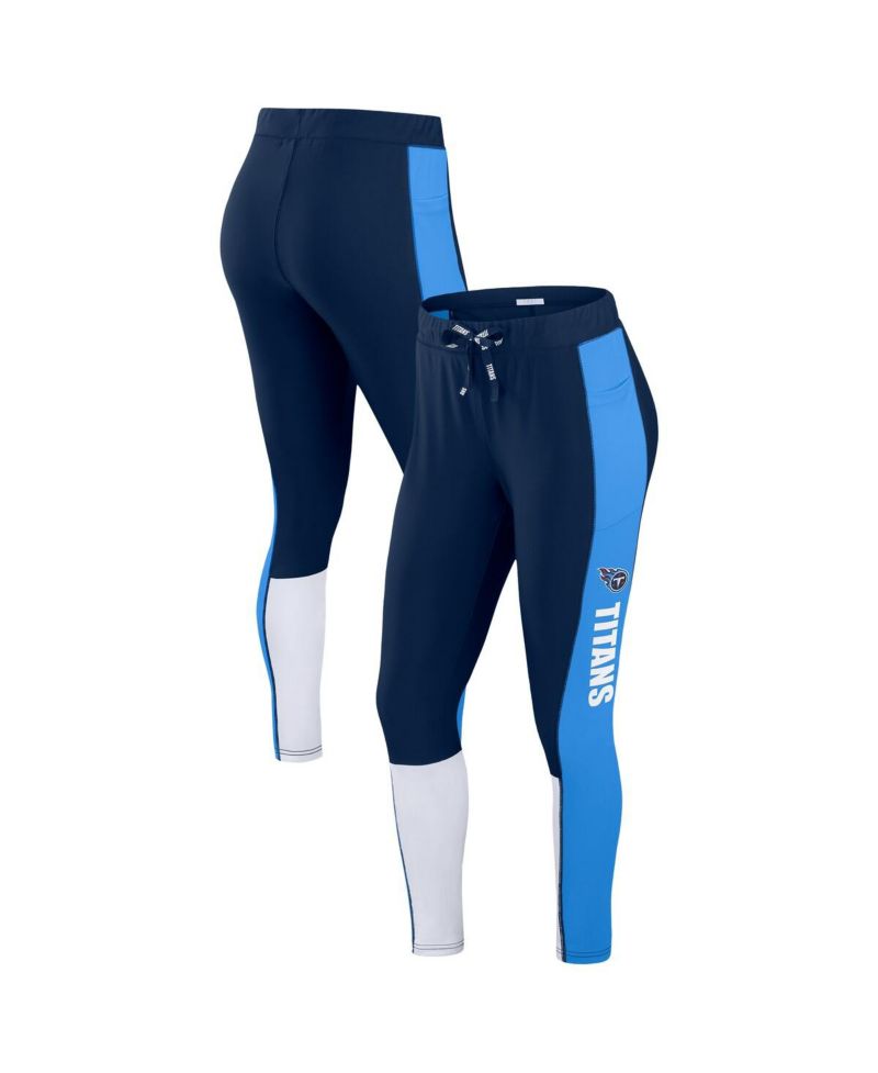 Women's Navy/Light Blue Tennessee Titans Color-Block Leggings