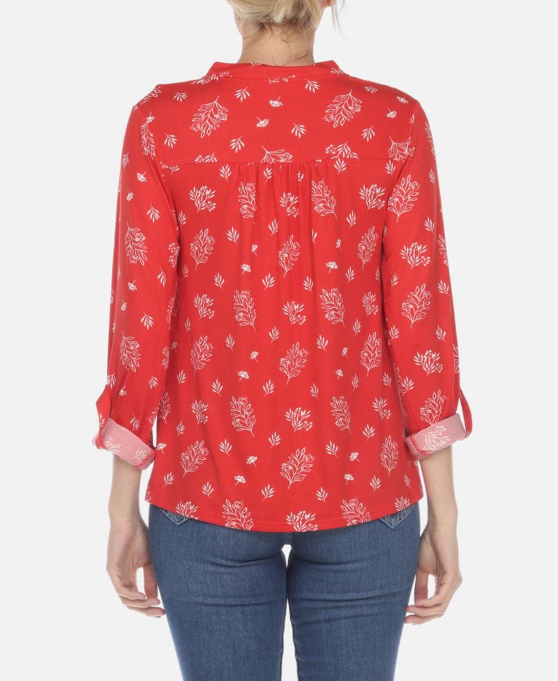Plus Size Pleated Long Sleeve Top
