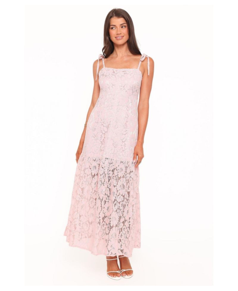 Women's Nicolette Lace Floral Square Neck Maxi Dress