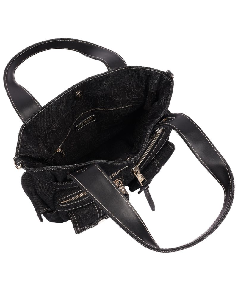 Women's Multi Pocket Denim Cinch Tote