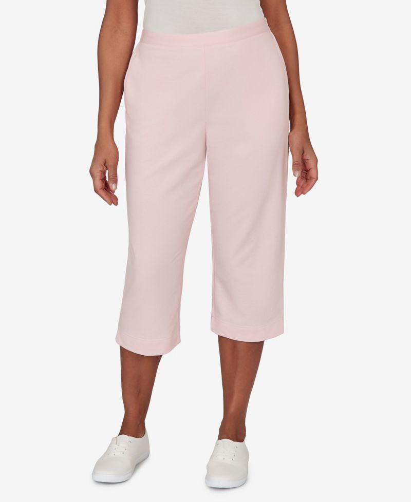Women's Classic Everyday French Terry Flat Front Capri Pants