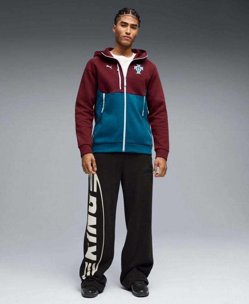 Men's Maroon Portugal National Team Tech Full-Zip Hoodie
