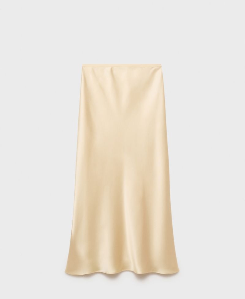 Women's Midi Satin Skirt