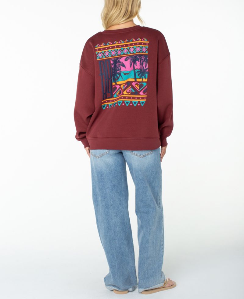 Women's Morning Stroll Oversized Graphic Crewneck Sweatshirt