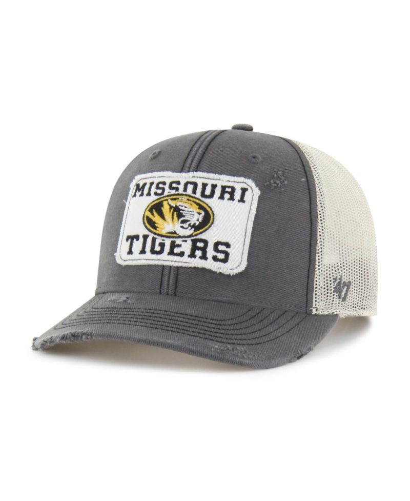 Men's and Women's '47 Charcoal Missouri Tigers Egremont Well-Worn Adjustable Trucker Hat