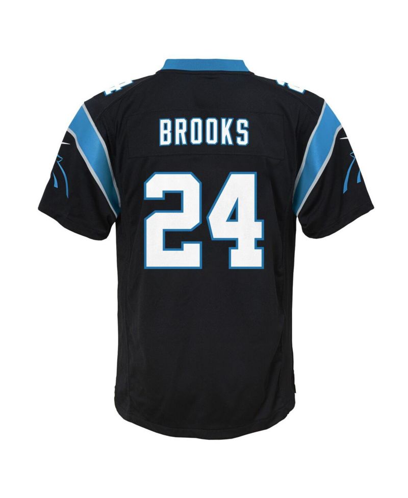 Big Boys and Girls Jonathon Brooks Black Carolina Panthers Team Game Jersey